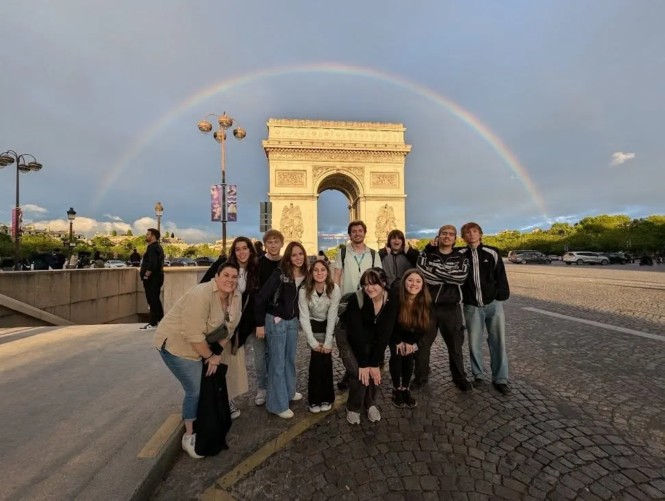 group photo while exploring Europe